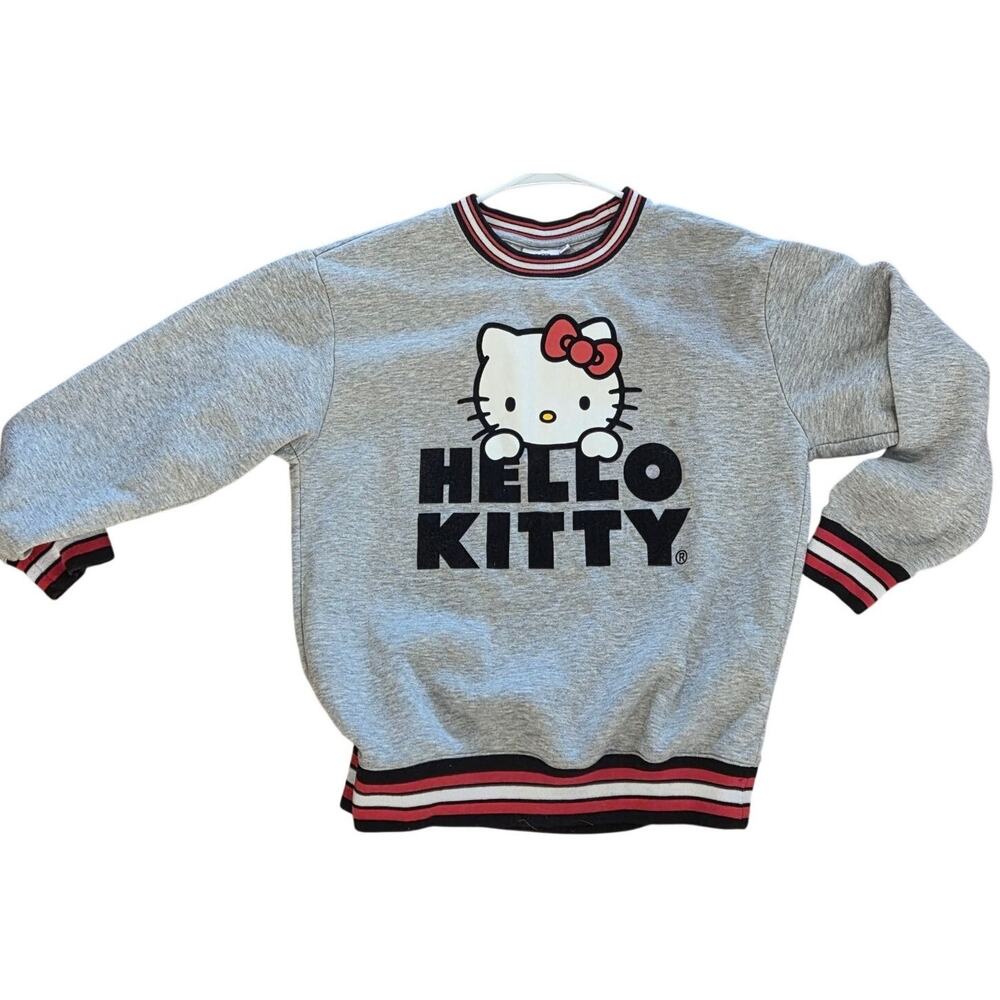 Hello Kitty Grey Crewneck Long Sleeve Sweater - Women's M - Picture 3 of 3